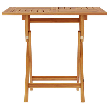 vidaXL Folding Garden Table Natural 90 x 90 x 75 cm Solid Teak Wood