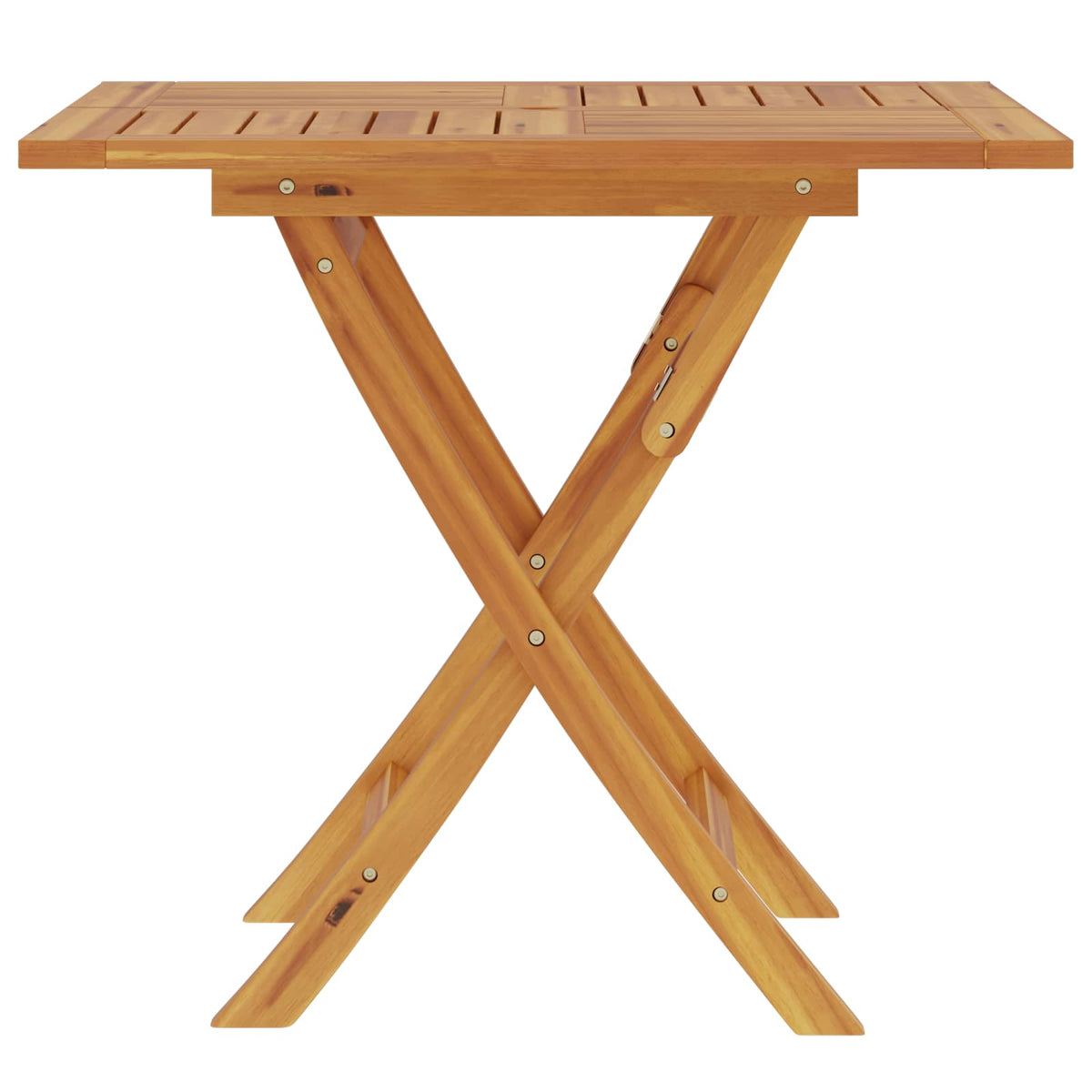 vidaXL Folding Garden Table Natural 90 x 90 x 75 cm Solid Teak Wood