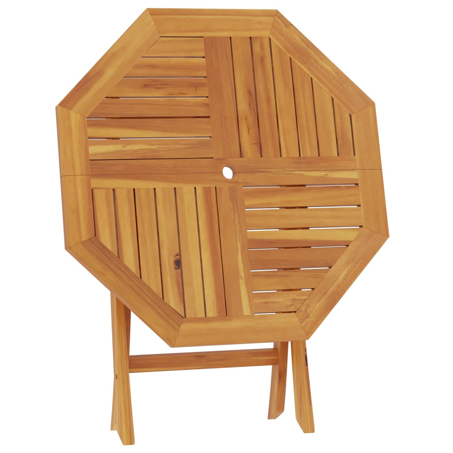 vidaXL Folding Garden Table Natural 90 x 90 x 75 cm Solid Teak Wood