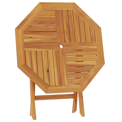 vidaXL Folding Garden Table Natural 90 x 90 x 75 cm Solid Teak Wood