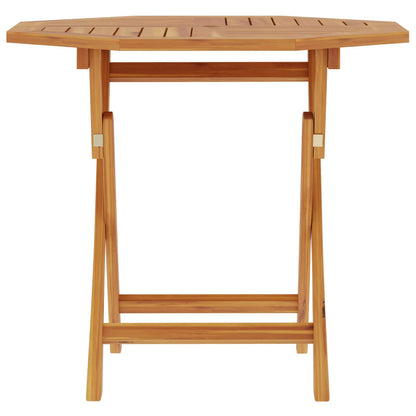 vidaXL Folding Garden Table Natural 90 x 90 x 75 cm Solid Teak Wood