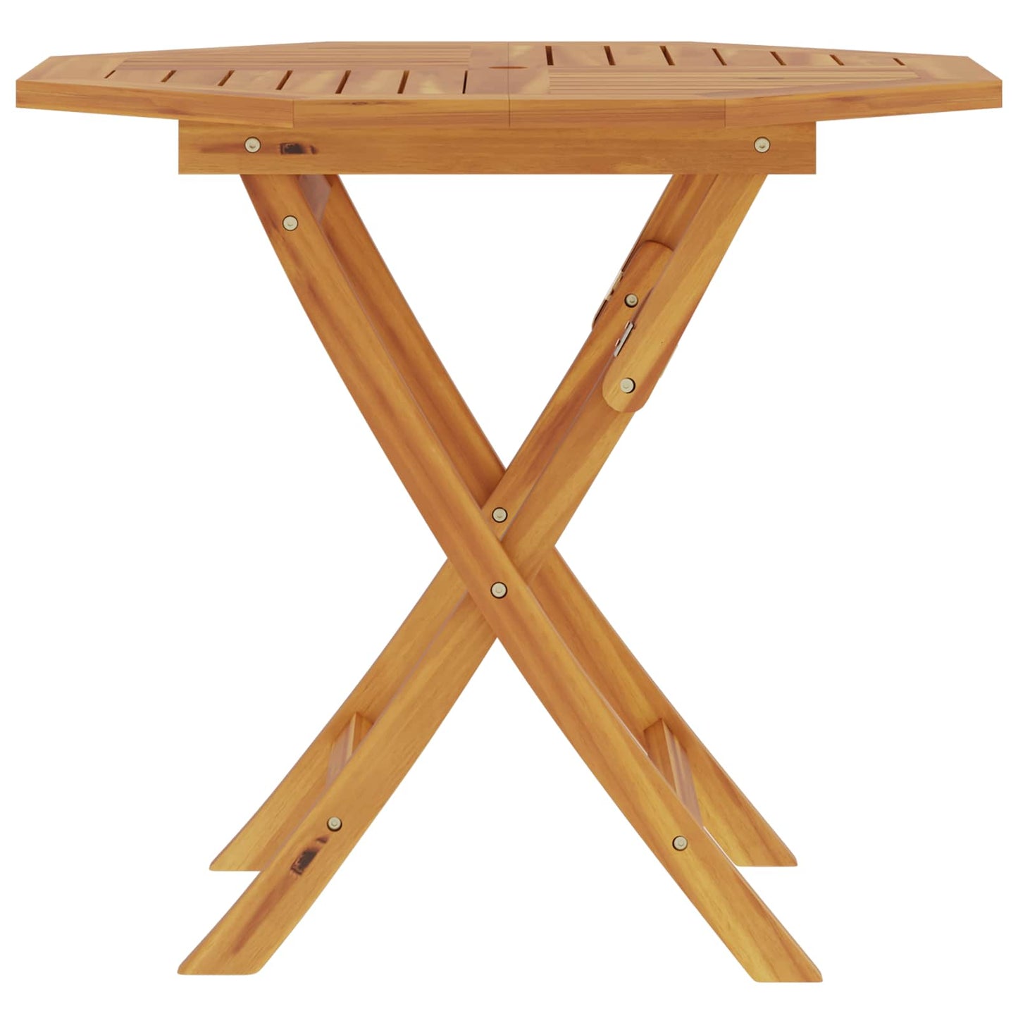 vidaXL Folding Garden Table Natural 90 x 90 x 75 cm Solid Teak Wood
