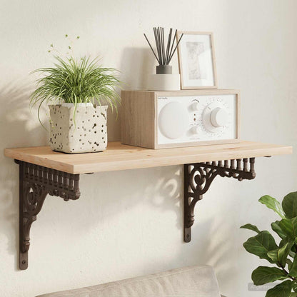 vidaXL Wall Shelf Brackets 2 pcs Antique Brown 27.5 x 23 x 4 cm Steel