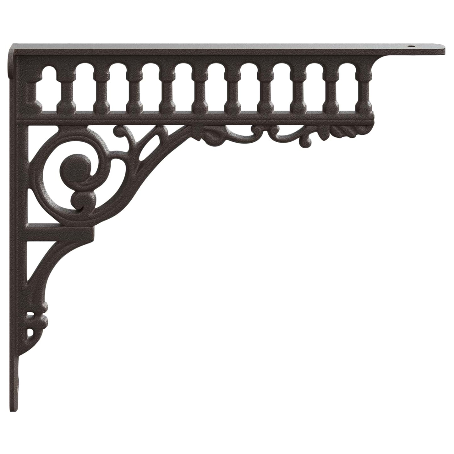 vidaXL Wall Shelf Brackets 12 pcs Antique Brown 27.5 x 23 x 4 cm Steel