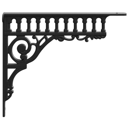 vidaXL Wall Shelf Brackets 12 pcs Black 27.5 x 23 x 4 cm Steel