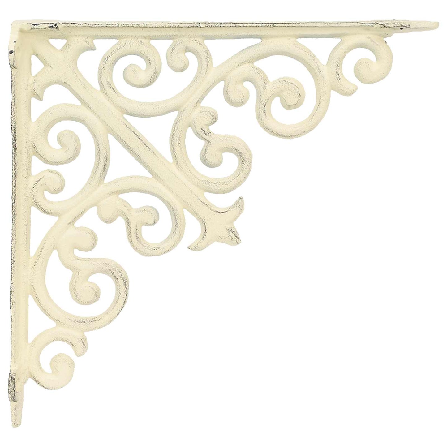 vidaXL Wall Shelf Brackets 12 pcs Antique White 9.5 x 9.5 x 3 cm Steel
