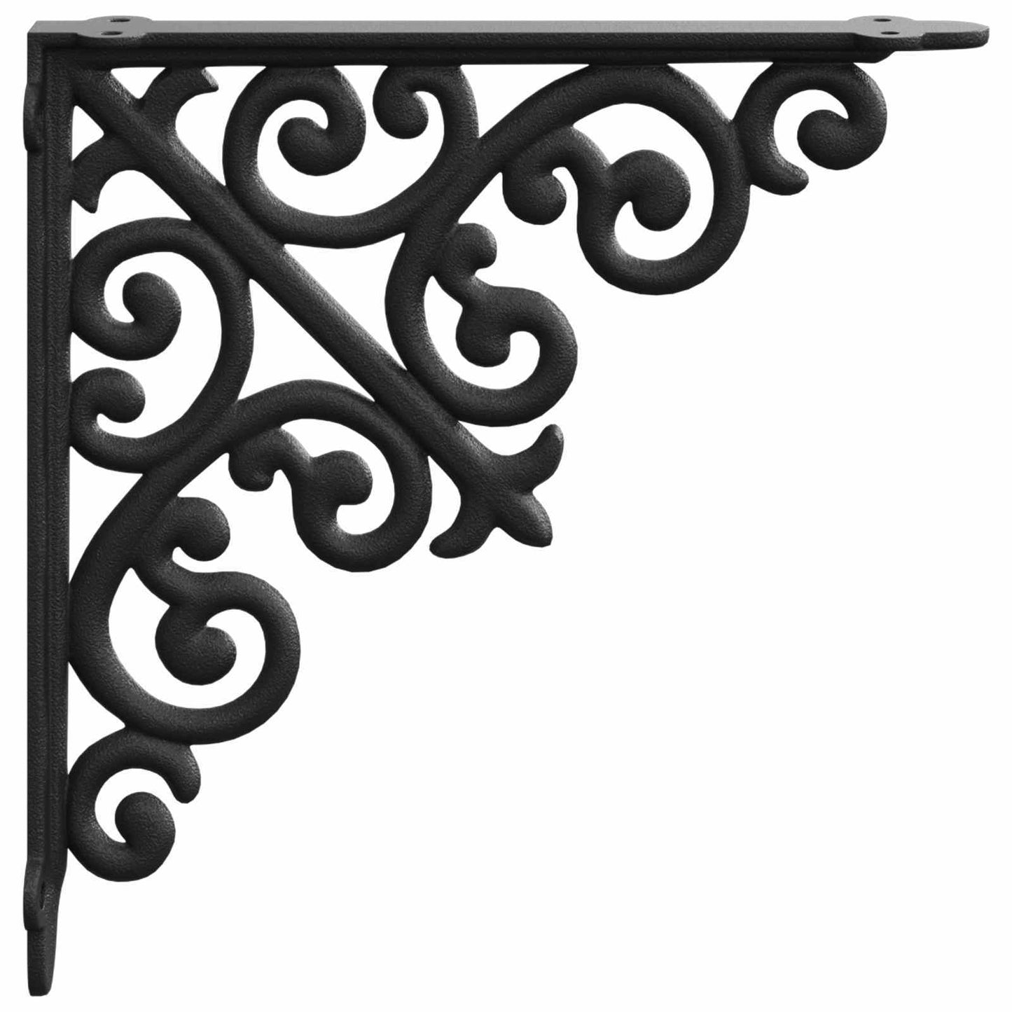 vidaXL Wall Shelf Brackets 12 pcs Black 14 x 14 x 3.5 cm Steel