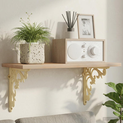vidaXL Wall Shelf Brackets 12 pcs Antique White 10 x 10 x 2.8 cm Steel
