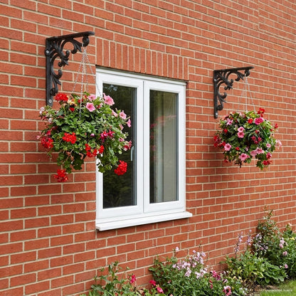 vidaXL Wall Shelf Brackets 12 pcs Black 10 x 10 x 2.8 cm Steel