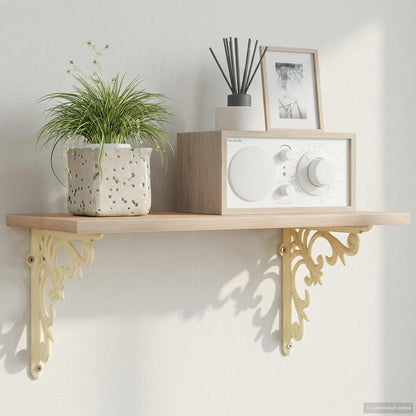 vidaXL Wall Shelf Brackets 2 pcs Antique White 21.5 x 21.5 x 3.5 cm