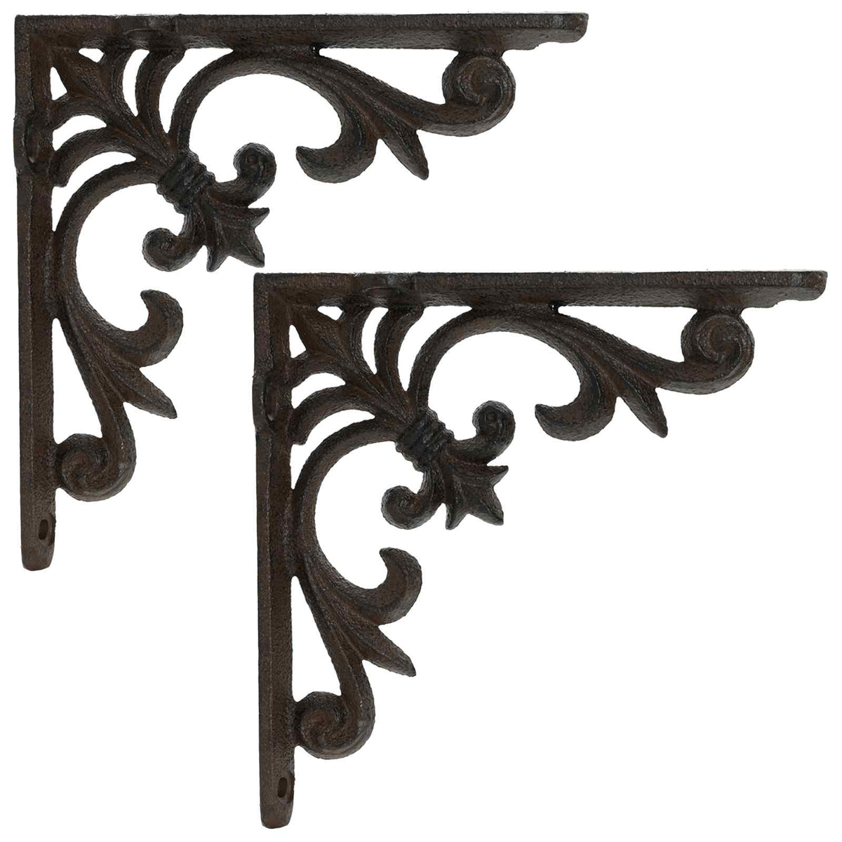 vidaXL Wall Shelf Brackets 2 pcs Antique Brown 21.5 x 21.5 x 3.5 cm
