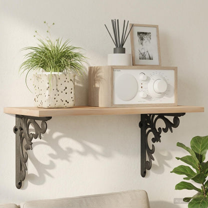 vidaXL Wall Shelf Brackets 2 pcs Black 21.5 x 21.5 x 3.5 cm Steel