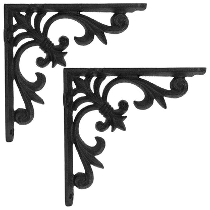 vidaXL Wall Shelf Brackets 2 pcs Black 21.5 x 21.5 x 3.5 cm Steel
