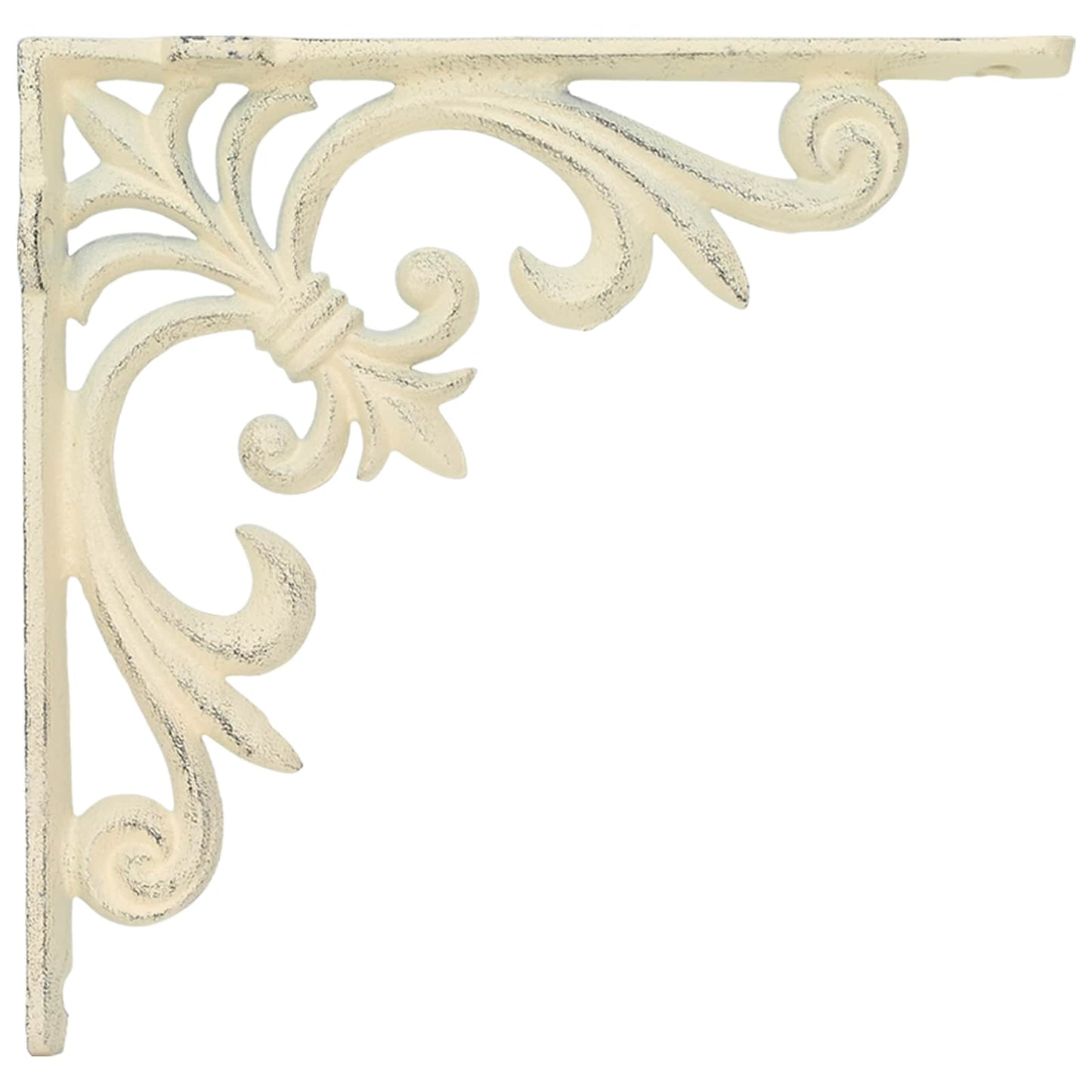 vidaXL Wall Shelf Brackets 12 pcs Antique White 21.5 x 21.5 x 3.5 cm