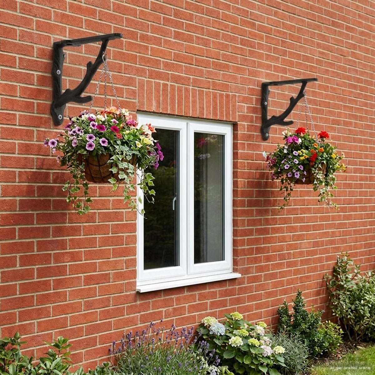 vidaXL Wall Shelf Brackets 2 pcs Black 10 x 10 x 3 cm Steel