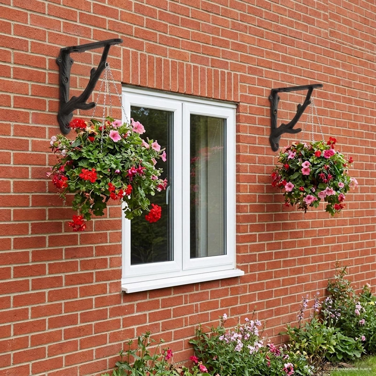 vidaXL Wall Shelf Brackets 12 pcs Black 14 x 14 x 4 cm Steel