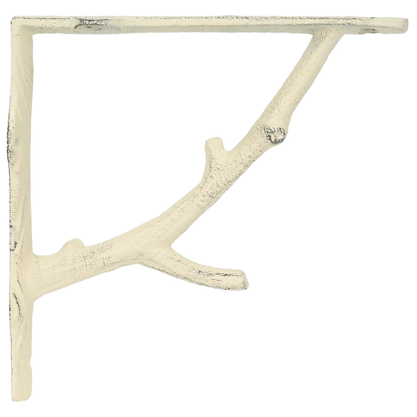 vidaXL Wall Shelf Brackets 12 pcs Antique White 21.5 x 21.5 x 3.5 cm