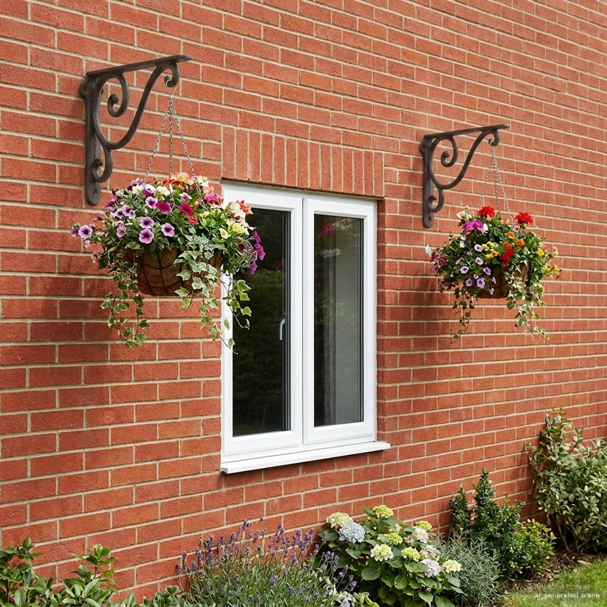 vidaXL Wall Shelf Brackets 2 pcs Antique Brown 12 x 14 x 3 cm Steel