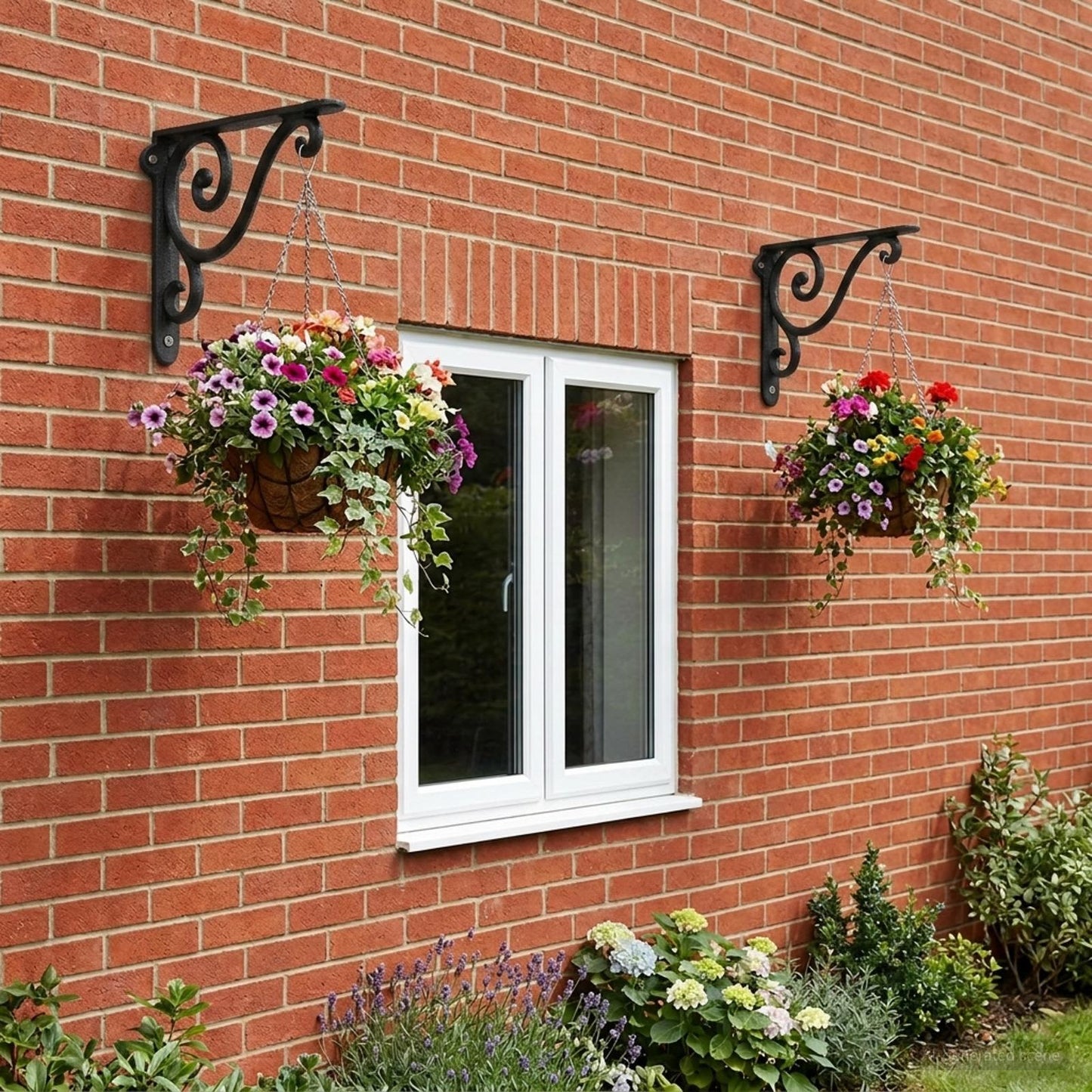 vidaXL Wall Shelf Brackets 2 pcs Black 12 x 14 x 3 cm Steel
