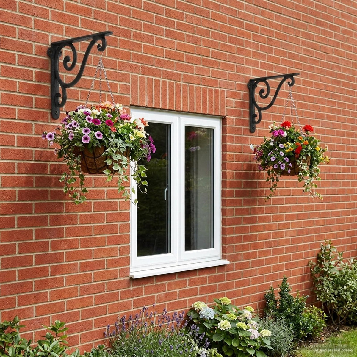 vidaXL Wall Shelf Brackets 2 pcs Black 12.5 x 17 x 3 cm Steel