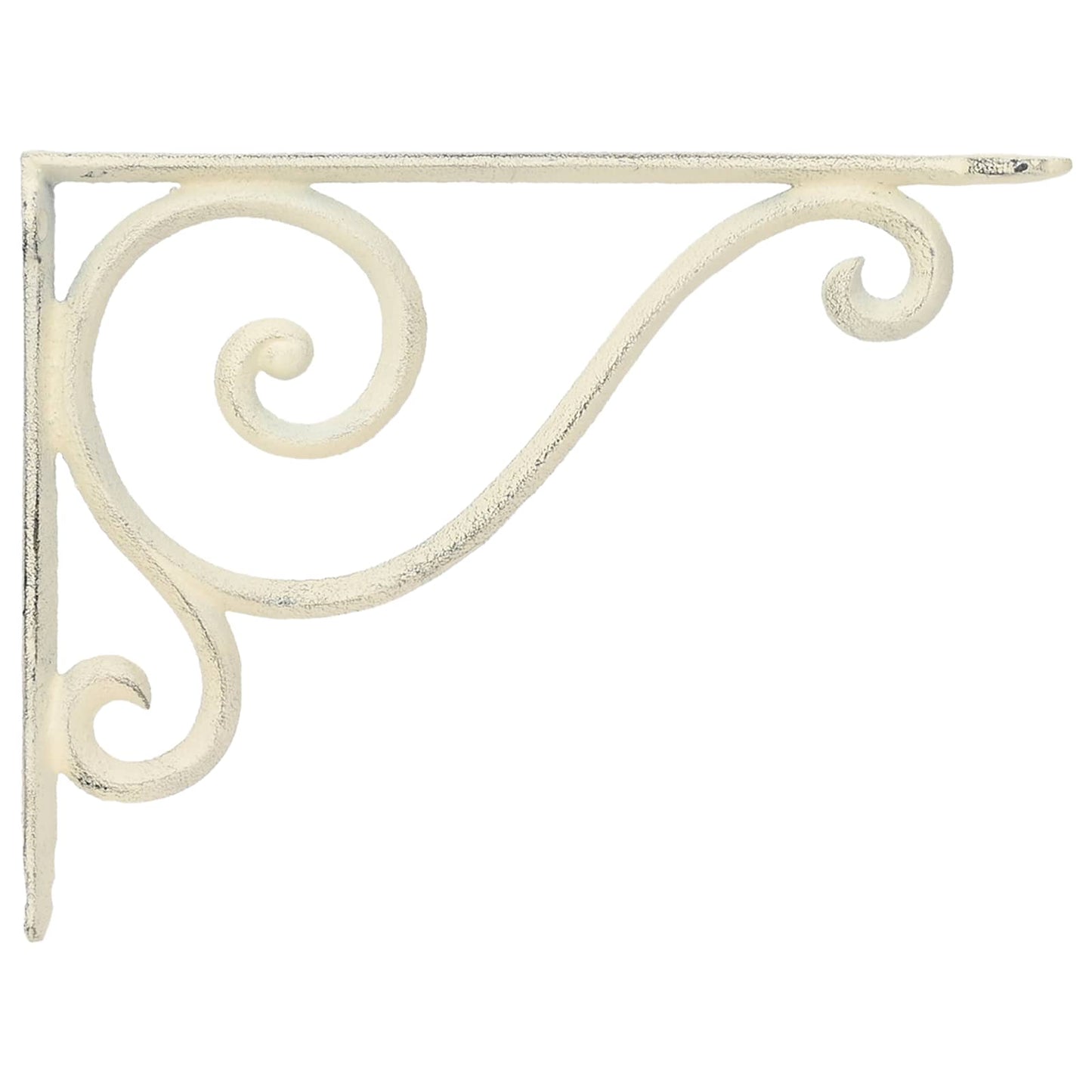 vidaXL Wall Shelf Brackets 12 pcs Antique White 12.5 x 17 x 3 cm Steel