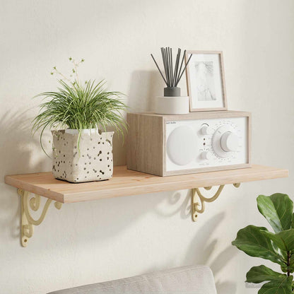 vidaXL Wall Shelf Brackets 2 pcs Antique White 23.5 x 28 x 3.5 cm
