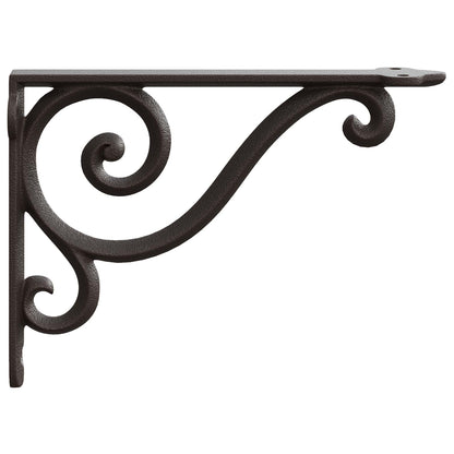 vidaXL Wall Shelf Brackets 12 pcs Antique Brown 23.5 x 28 x 3.5 cm