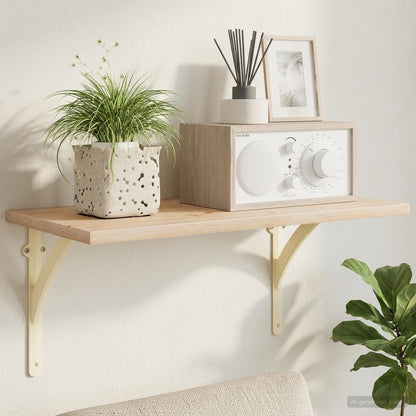 vidaXL Wall Shelf Brackets 2 pcs Antique White 10 x 10 x 3 cm Steel