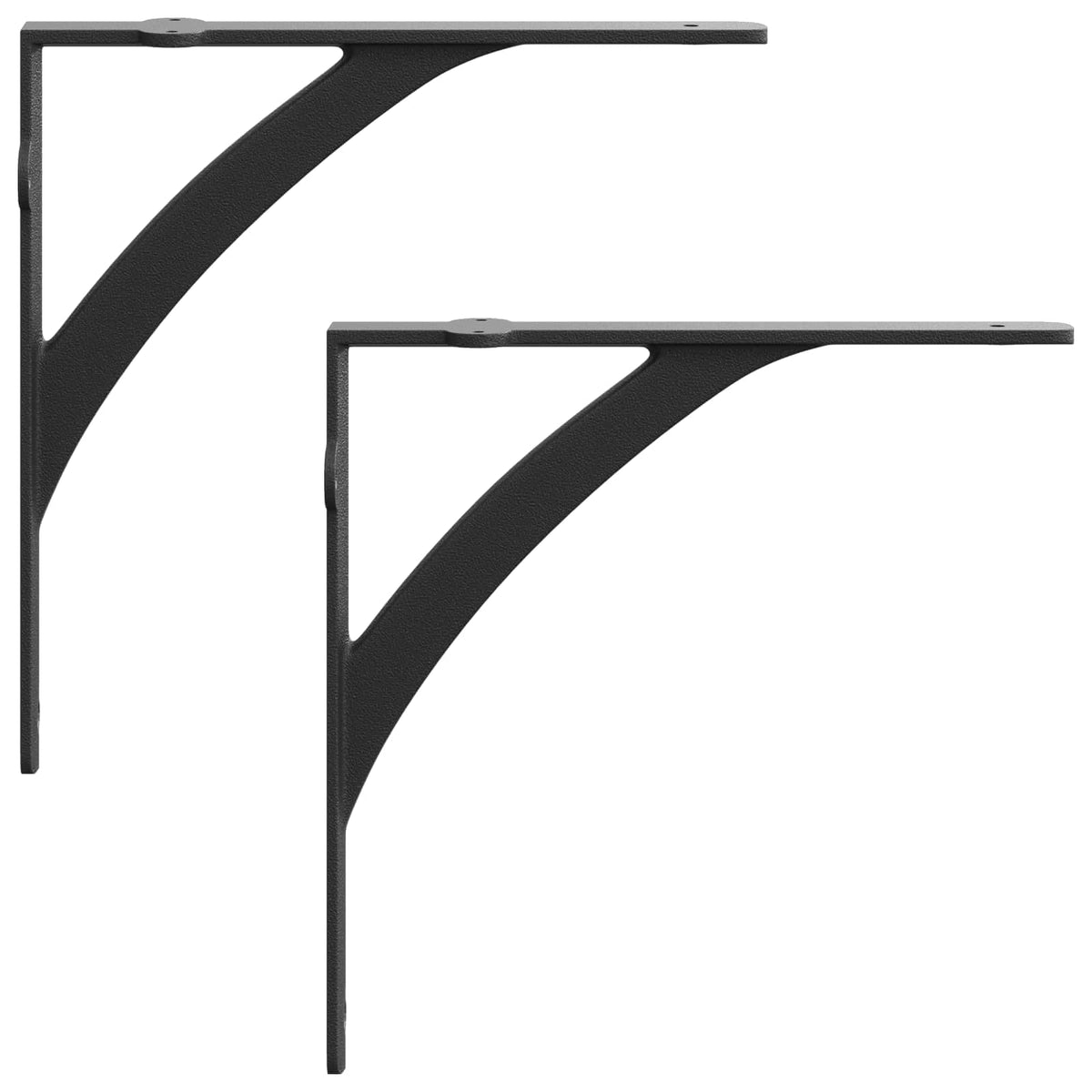 vidaXL Wall Shelf Brackets 2 pcs Black 10 x 10 x 3 cm Steel