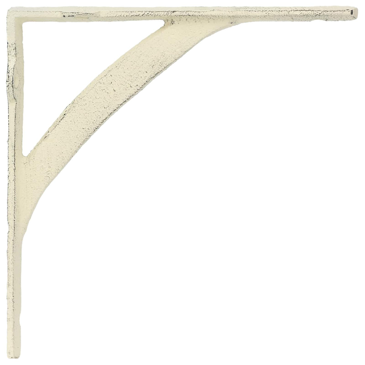 vidaXL Wall Shelf Brackets 12 pcs Antique White 10 x 10 x 3 cm Steel