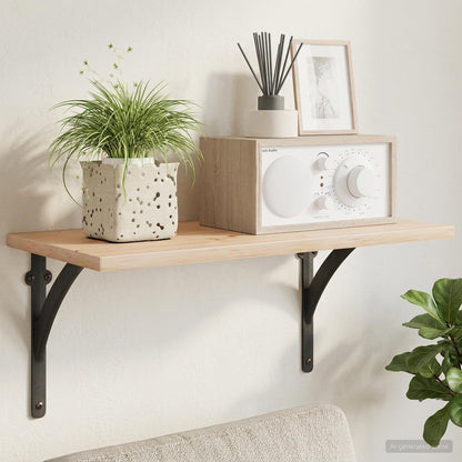 vidaXL Wall Shelf Brackets 12 pcs Black 14.5 x 14.5 x 3.5 cm Steel