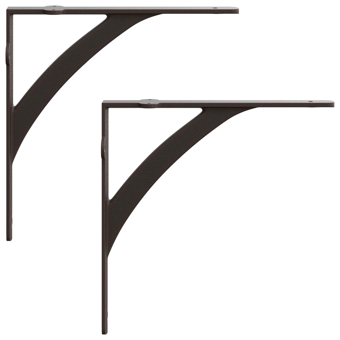 vidaXL Wall Shelf Brackets 2 pcs Antique Brown 21 x 21 x 3.5 cm Steel