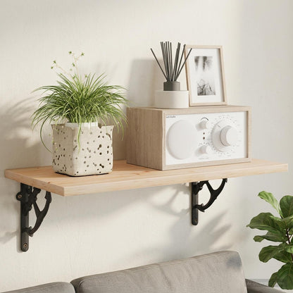 vidaXL Wall Shelf Brackets 2 pcs Black 14.5 x 14.5 x 3.5 cm Steel