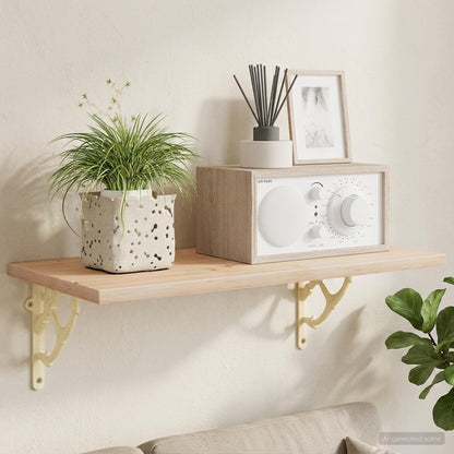 vidaXL Wall Shelf Brackets 12 pcs Antique White 14.5 x 14.5 x 3.5 cm