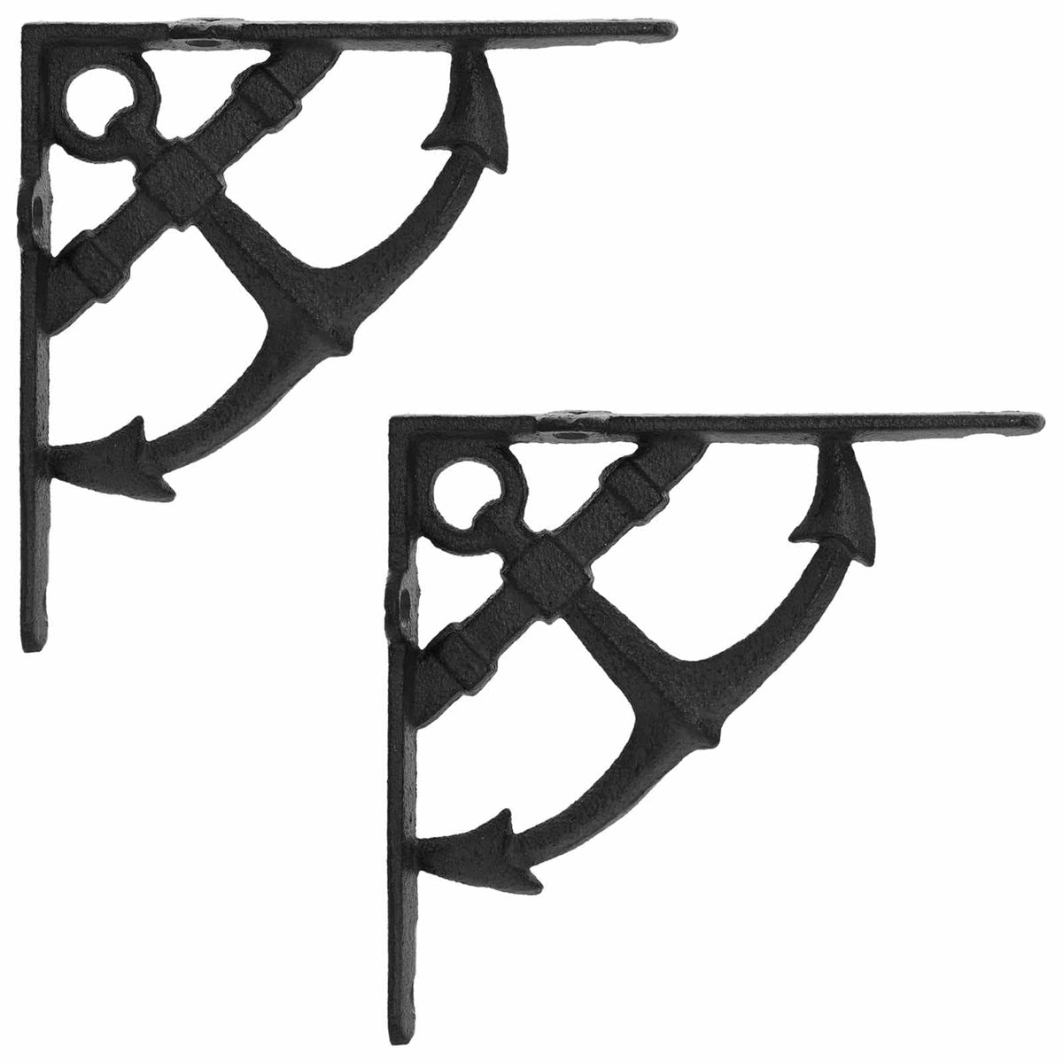 vidaXL Wall Shelf Brackets 2 pcs Black 21 x 21 x 3.5 cm Steel