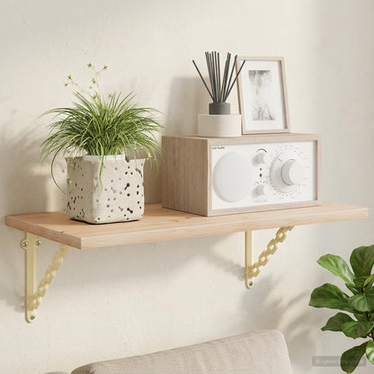 vidaXL Wall Shelf Brackets 2 pcs Antique White 10.5 x 10.5 x 3 cm
