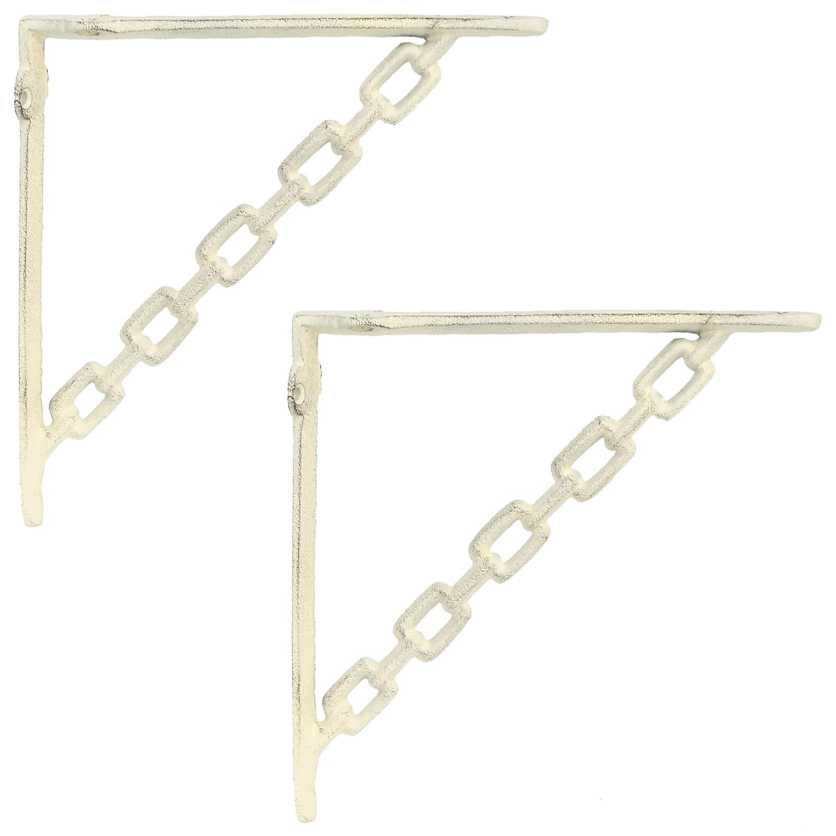 vidaXL Wall Shelf Brackets 2 pcs Antique White 10.5 x 10.5 x 3 cm