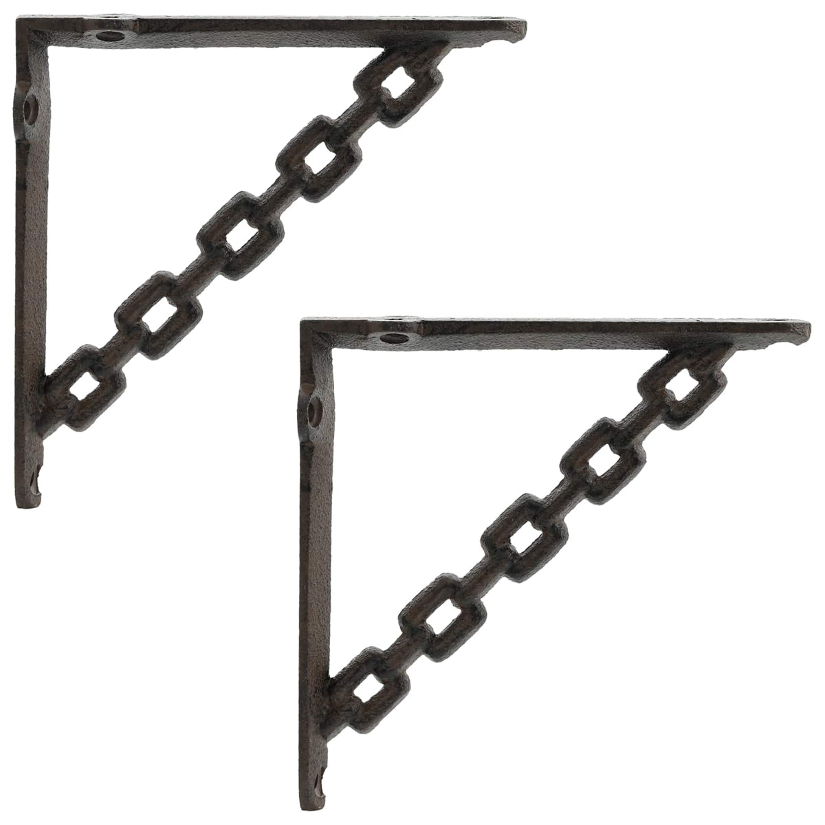 vidaXL Wall Shelf Brackets 2 pcs Antique Brown 10.5 x 10.5 x 3 cm