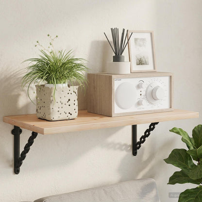 vidaXL Wall Shelf Brackets 2 pcs Black 10.5 x 10.5 x 3 cm Steel