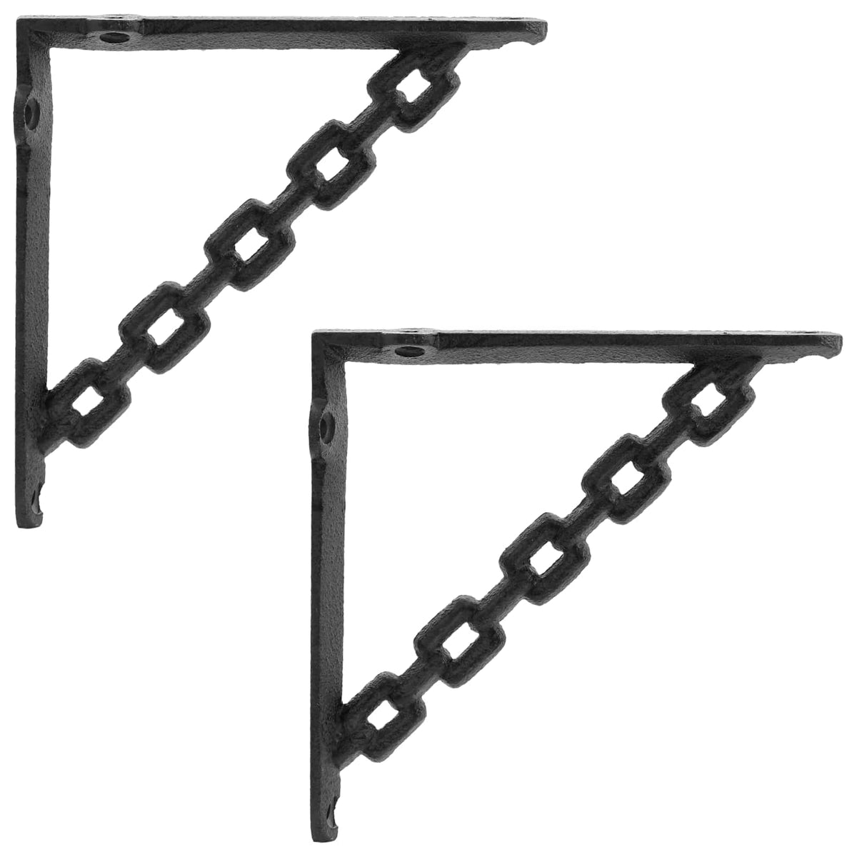 vidaXL Wall Shelf Brackets 2 pcs Black 10.5 x 10.5 x 3 cm Steel