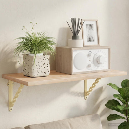 vidaXL Wall Shelf Brackets 12 pcs Antique White 10.5 x 10.5 x 3 cm
