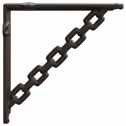 vidaXL Wall Shelf Brackets 12 pcs Antique Brown 10.5 x 10.5 x 3 cm