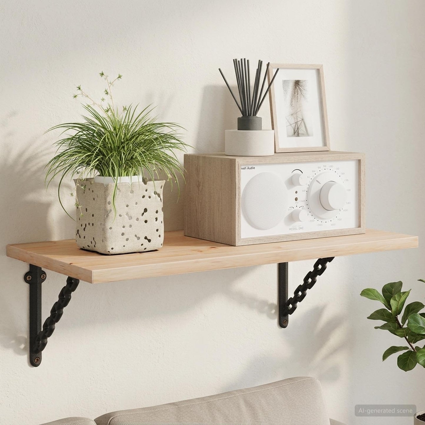 vidaXL Wall Shelf Brackets 2 pcs Black 14.5 x 14.5 x 3 cm Steel