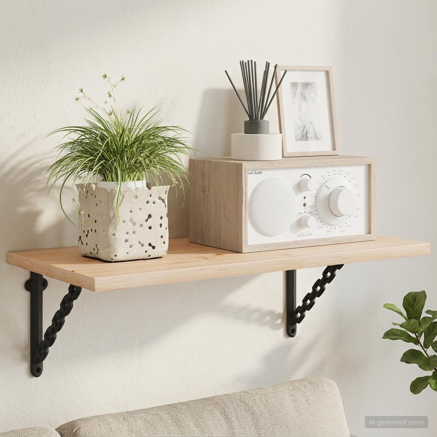 vidaXL Wall Shelf Brackets 12 pcs Black 14.5 x 14.5 x 3 cm Steel