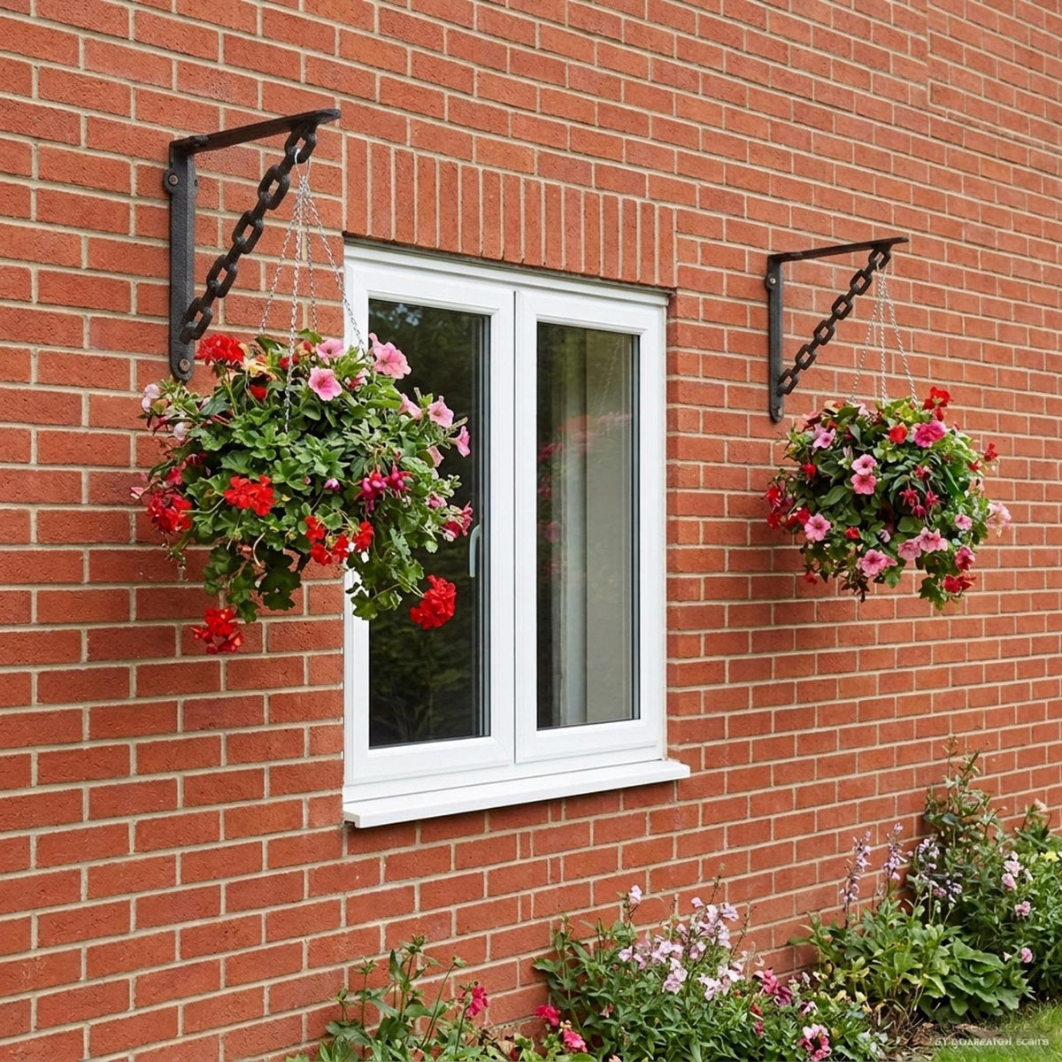 vidaXL Wall Shelf Brackets 2 pcs Black 21 x 21 x 3.5 cm Steel