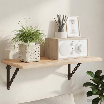 vidaXL Wall Shelf Brackets 12 pcs Antique Brown 21 x 21 x 3.5 cm Steel