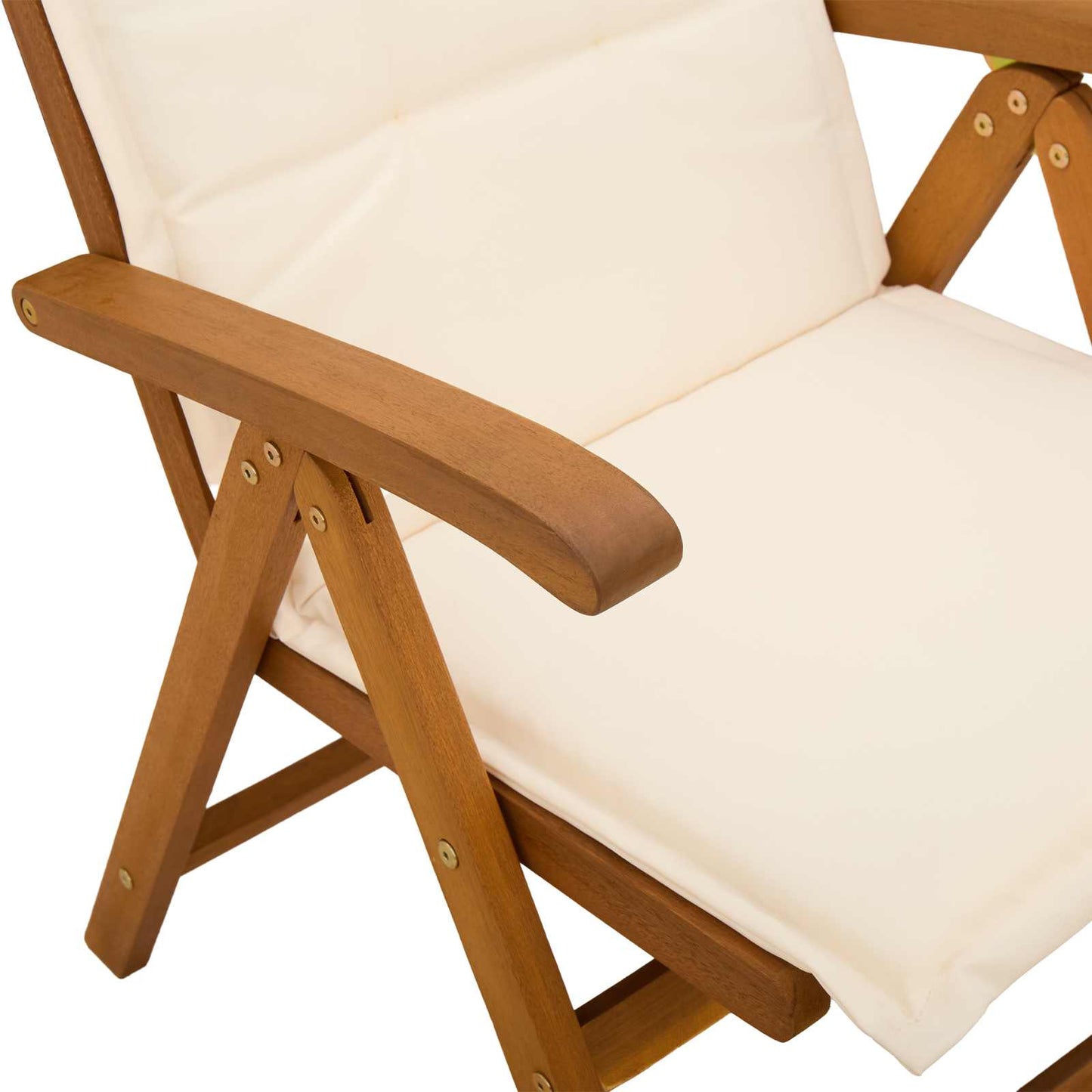 vidaXL Reclining Garden Chairs 2 pcs Natural Solid Acacia Wood