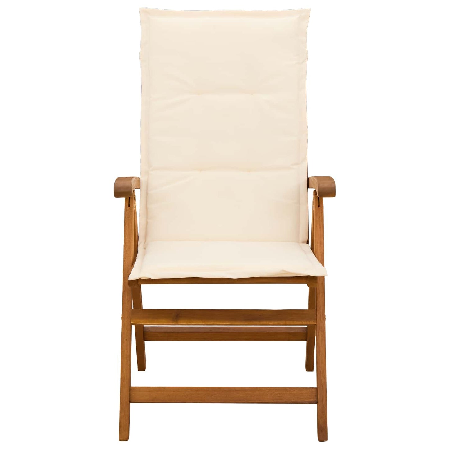 vidaXL Reclining Garden Chairs 2 pcs Natural Solid Acacia Wood