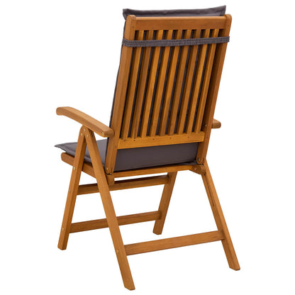 vidaXL Reclining Garden Chairs 2 pcs Natural Solid Acacia Wood