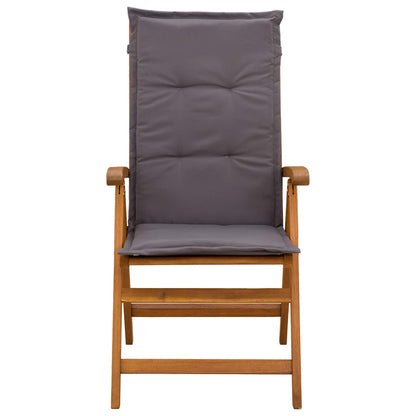 vidaXL Reclining Garden Chairs 2 pcs Natural Solid Acacia Wood